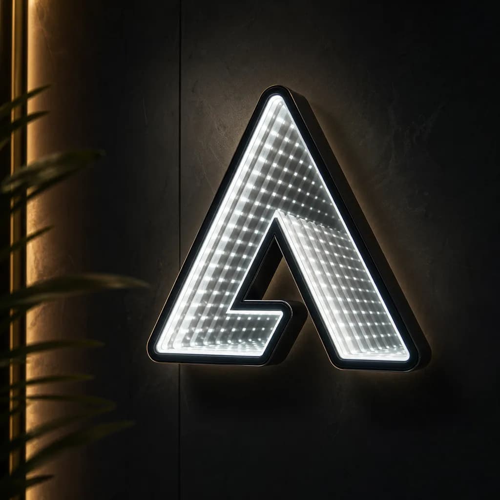 Contact InfinityMir on WhatsApp for a free infinity mirror design — scan the QR code or message us at +86 16608036229, email sales@lucky-sign.cn